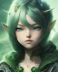 Placeholder: Detailed anime child elf girl, green hair, black and green dragon scale armour, intricate details, full body portrait, keep head in frame, slight smile, black Japanese motif, concept art, highly detailed, digital painting, concept art, sharp focus, illustration, art by Yoji Shinkawa, WLOP and greg rutkowski and alphonse mucha and artgerm and yanjun Chen and Junji ito and Makoto Shinkai, HDR, octane render