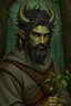 Placeholder: herbalist, half-orc, green-gray skin, adolescent, male, forest glade