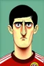 Placeholder: Thibaut Courtois Belgian football player ,cartoon 2d