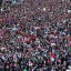 Placeholder: one future citizen speaking to massive crowd