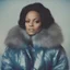 Placeholder: Singer diana ross, blue, autochrome, plastic puffy jacket
