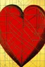 Placeholder: An orangish-red heart painted by Frank Lloyd Wright