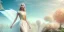 Placeholder: subtle queen, atmospheric, realistic, unreal engine, cinematic lighting, octane render, transparent long dress, blonde, full body, bright wings, smile, long hair