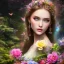 Placeholder: bright fairy, beautiful portrait, flowery landscape