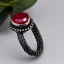 Placeholder: ruby ring with braided tungsten, braided band, men's jewellery