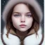 Placeholder: Portrait of girl child with brown hair and with cute face, north pole snowy vibe , perfect composition, hyperrealistic, super detailed, 8k, high quality, trending art, trending on artstation, sharp focus, studio photo, intricate details, highly detailed, by greg rutkowski