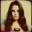 Placeholder: lana del rey, old polaroid, in the style of George petty