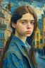 Placeholder: brunette teenager by van gogh