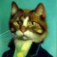 Placeholder: Portrait of a cat by Van Gogh