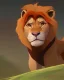 Placeholder: Lion King Chachi male lion with wide green eyes angler face also angler nose tip