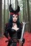 Placeholder: SNIFFIN’ GLUE magazine high res photo cover by Iwan Baan:, special Disobey issue, guest star: Nina Hagen in lumberjackwith a bloody axe in a forest surrounded by woods, NO RULES, just punk