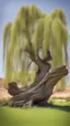 Placeholder: Ugly , old willow tree in the desert