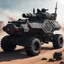 Placeholder: [high res hell photo] Ride Armored pilot vehicular Insanity with demonic wheels and runes carved on the blindage in a deicide context, smoking sniper gun with heavy cannon and hyperbolic cursed ammo