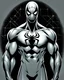 Placeholder: High Quality Illustration of a light gray Marvel Symbiote has a large x on chest does not look like spiderman