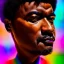 Placeholder: masterpiece, best quality, old man, dark skinned, sparkling eyes, fluorescent skin, colorful makeup, afro, head shot, highly detailed body, sun light, 4K, RAW, depth of field, high contrast, realistic details, 24mm