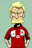 Placeholder: Erling Braut Holland Norwegian football player ,cartoon 2d