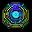 Placeholder: cyberpunk retro futuristic police symbol for comics