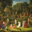 Placeholder: The scene in the garden, the lavishly illuminated climax, by artist “MagdaleneTulli”