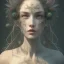 Placeholder: Portrait of beautiful girl, plant, metal, feathers, Dryad, fae, sidhe, ominous, nature, plants, wildflower, facepaint, dnd character portrait, intricate, oil on canvas, masterpiece, expert, insanely detailed, 4k resolution, retroanime style, cute big circular reflective eyes, cinematic smooth, intricate detail , soft smooth lighting, soft pastel colors, painted Renaissance style,bokeh,macro lens, 800mm lens