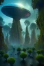 Placeholder: alien STRANGE WORLDS, 8k, finely detailed, photo realistic, ciudad luminosa