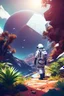 Placeholder: (((close midshot))), (((low poly art:2))), (astronaut), ultra-detailed illustration of an environment on a dangerous:1.2 exotic planet with plants and wild (animals:1.5), (vast open world), astroneer inspired, highest quality, no lines, no outlines candid photography. by Lekrot