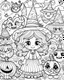 Placeholder: cute Halloween coloring page for adult