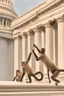 Placeholder: weird monkeys climbing up a capitol building wall