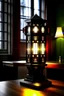 Placeholder: gaming table lamp inspired by palace, modern design,