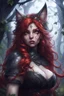 Placeholder: CAT GIRL, FANTASY, VINES, SOULLESS, FLUFFY TAIL, VIKING RED HAIR, METAL