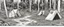 Placeholder: campsite, tents, overgrown, post-apocalyptic, comic book, forest, cinematic,