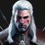 Placeholder: Geralt of Rivia, traditional japanese brushed style