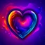 Placeholder: Create dark purple heart and multicoloured background