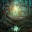 Placeholder: detailed creepy landscape, swamp, sun, Amano , Roger Dean, strong texture, Ernst Haekel, extreme detail, intricate, colours, Max Ernst, Sam Raimi, rich moody colors, sparkles, blue eyes, octane render, 55mm photography, 8k, sharp focus, volumetric light, ZBrush, volumetric light, dog-teeth