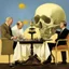 Placeholder: Putin, President Xi Of China And Joe Biden Play Chess With A Pigeon,Ufo And Atomic Bomb Mushroom Cloud,Complex Surgical Instruments Intermixed With A Newborn Boy,Minimalism,Painting By Adrian Ghenie,Rene Magritte,Pablo Picasso,Michelangelo,Salvador Dali,Lucian Freud