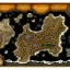 Placeholder: dnd, fantasy, map of the realm, black sand, map, parchment, illustration, river of blood, demonic