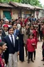 Placeholder: Opening shot: A noisy public place with a small and tense crowd gathered around Dr. Shumukh, a 10-year-old girl, a fierce and confident business leader. Dr. Shumukh is a commanding voice; Ladies and gentlemen, comrades and loyalists, thank you for being here today. We stand on the brink of change, about to regain what is right for us, (he lifts his fist) [cut shots from the crowd, capture their concentrated expressions and intense energy see the design etched on your faces.