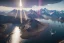 Placeholder: Extreme long shot, Birds Eye view, Alaska skyline, smooth, god rays, unreal engine 5, ray tracing, RTX, lumen lighting, ultra detail, volumetric lighting