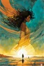 Placeholder: She broke their bonds and set them free , Tracy Adams , Gabriel Pacheco , Douglas Smith , Bill Sienkiewicz, and Jean Giraud Moebius create a stunning portrait of freedom, muted natural color, sharp focus, art from beyond, asymmetric,