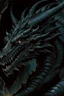 Placeholder: 90s dark fantasy art, black dragon