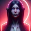 Placeholder: caucasian Woman, long black hair, samurai, cyberpunk, neon, highly detailed, art stations, concept art, smooth, unreal engine 5, god rays, ray tracing, RTX, lumen lighting, ultra detail, volumetric lighting, 3d, finely drawn, high definition, high resolution, gradient background