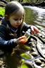 Placeholder: Seorang anak gadis menemukan botol hanyut di sungai