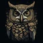 Placeholder: full body head on owl t shirt design