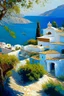 Placeholder: Greece landscape,painting