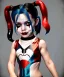 Placeholder: Harley quinn toddler, full body, soft skin, dramatic lighting, hyper realistic