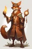 Placeholder: brown fox humanoid wild magic sorcerer dnd