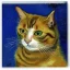 Placeholder: Portrait of a cat by Van Gogh