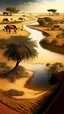 Placeholder: Africa, farming, river and desert