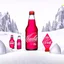 Placeholder: Design for Coca-Cola product in the snow and in the back icebergs