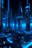 Placeholder: retro futuristic city blue lights night megatropolis