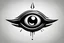 Placeholder: Clean symbol totalitarian emblem black white eye stylized